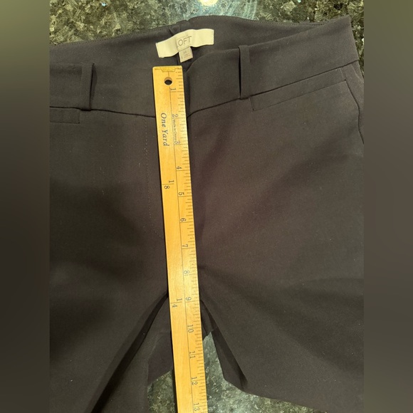 Loft Kate Pants/50% Cotton-44% Rayon/Mid-Rise/Black/Size 6/Office/ Dressy/EUC - Picture 10 of 13